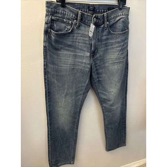 J. Crew Straight Signature Flex Men's Jeans 32x30 Blue New - Picture 2 of 14